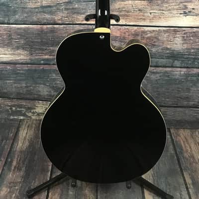 D'Angelico Left Handed Premier EXL-1 Hollow Body Electric Guitar- Black image 4