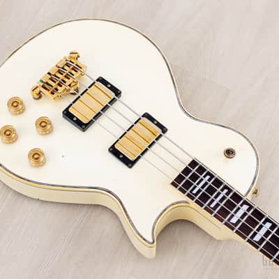 2002 Greco LGB-90 Full Scale LP Custom Bass Pearl White, Japan Fujigen image 9