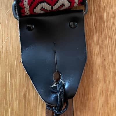 NEAR-MINT vintage 1960's ACE Bob Dylan hendrix clapton guitar strap rare red floral kurt cobain hootenanny image 4