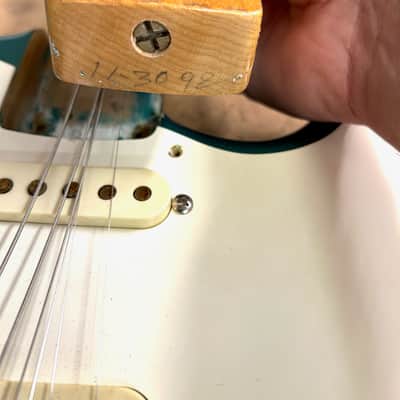 1999 Fender Cunetto Relic Stratocaster — Sherwood Green (Ultra Rare), John Cruz, Collector Condition, Full Set image 18