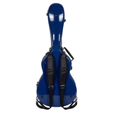 Crossrock CRF2020-00012NVBL Acoustic Guitar Fiberglass Case for Martin 000 Style - Navy Blue image 2
