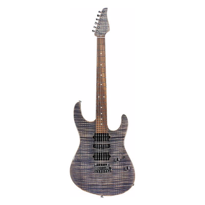 ギター Suhr Modern Pro HSH Suhr Modern Pro Guitar, Faded Trans Whale Blue Burst, Maple, HSH