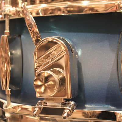Slingerland Radio King 4-pcs Blue/Silver Lacquer Drum Set (20-12-14-14) - New! image 10