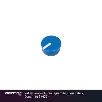 Blue Knob Cap for Valley People Audio Dynamite, Dynamite 2, Dynamite 3 (433) image 1