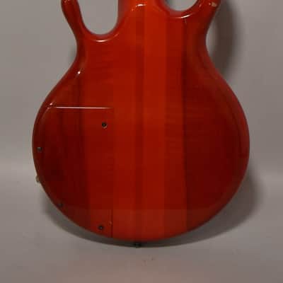 1990 Pedulla MVP-5 Bass Fretless Conversion 5-String Red w/HSC image 4