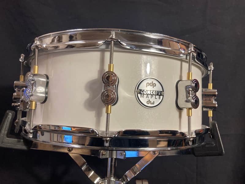 DW/PDP - 5.5x14" PDCM5514SS Concept Maple Snare Drum 2010's - Pearlescent White Lacquer image 1