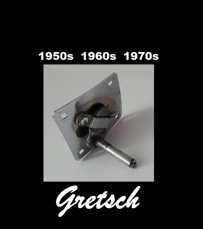 Vintage GRETSCH (Round Badge) Tom DIAMOND PLATE MOUNT & Rail Consolette TONGUE Holder plate image 1