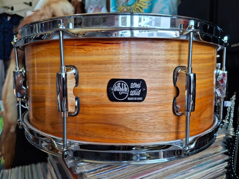 15x6.5 Canary wood Exotic steam bent semi-solid snare drum by Erie drums and shells image 1