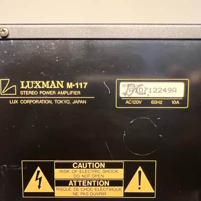 Luxman M-117, Power Amplifier, 200 watts per channel into 8Ω (stereo), excellent working condition image 10