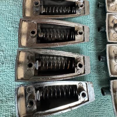 Ludwig Lot of 10 Vintage WFL Large Classic Bass Drum or Tom Lugs #002 50s 60s - Chrome image 10