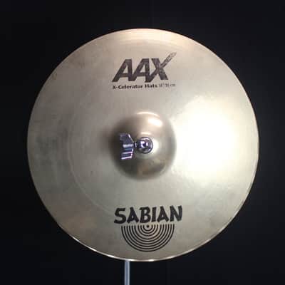 Used Sabian 14" AAX X-Celerator Hats Brilliant - 1032g/1506g (video demo) image 1