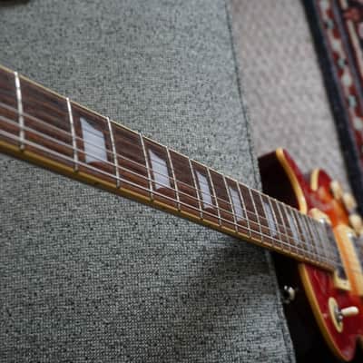 1995 Epiphone Les Paul LP 300 w/ Pearly Gates Samick Factory Cherry Sunburst w/ hard case image 5