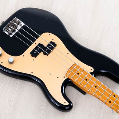 1983 Fender Precision Bass ‘57 Vintage Reissue PB57-95 Black Lacquer w/ USA Fullerton Pickup, Japan MIJ Fujigen image 9
