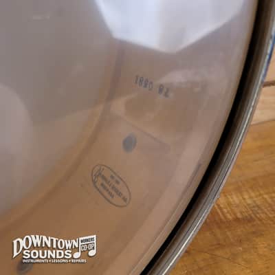 1987 Noble & Cooley 5" x 14" Solid Shell Classic Snare - Honey, Die-Cast Hoops, Music Division Badge image 10