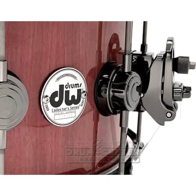DW Collectors Purpleheart Snare Drum 14x6.5 Natural w/Black Hardware image 4
