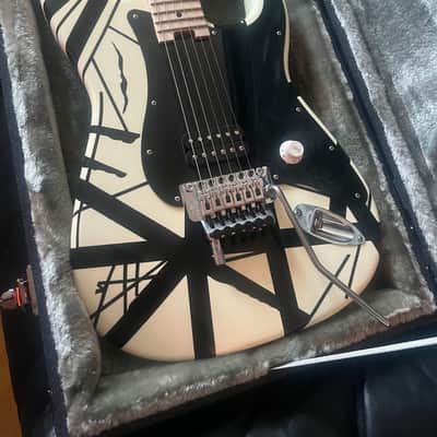 EVH Striped Series Electric Guitar 2013 - White with Black Stripes**ERUPTION!** image 1