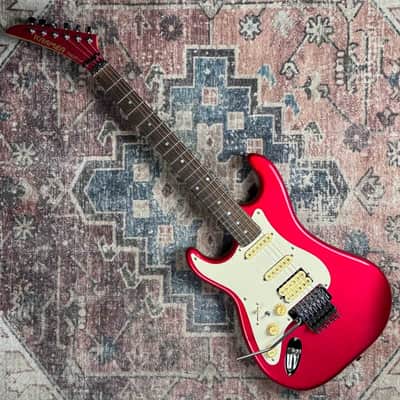 1980s Kramer Focus 3000 Vintage Metallic Pink Left Handed MIJ Made In Japan Electric Guitar W/ Original Gigbag! image 3