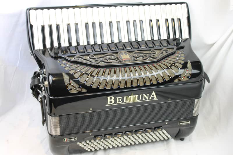 2863 - Black Beltuna Leader V Piano Accordion LMMMH 45 120 image 1