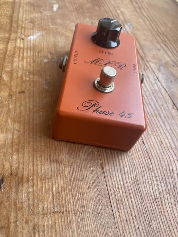 Vintage 1975 MXR Phase 45 script logo BUD box guitar pedal mint