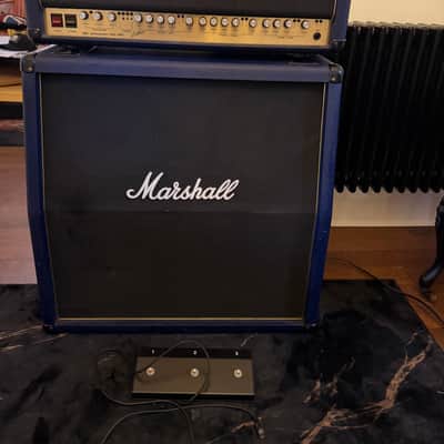Series 3-Channel Marshall 6100 30th anniversary 100-Watt Guitar Amp and cab 1992 - 1997 - Blue image 4
