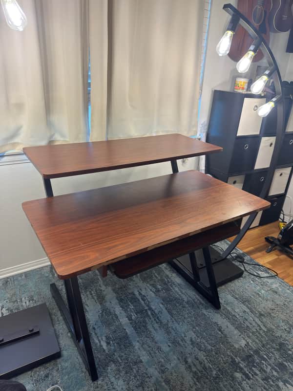 On-Stage WS7500 Workstation Desk - Rosewood image 1