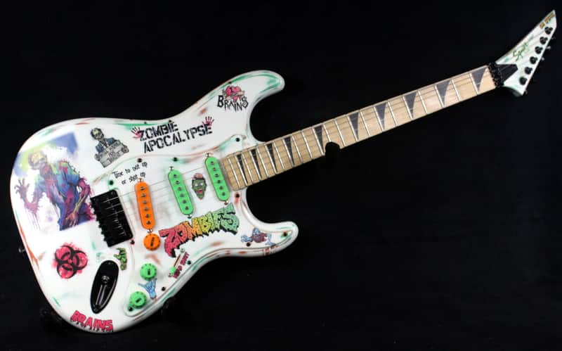 Custom Painted and Upgraded Fender Squier Strat - Aged and Worn