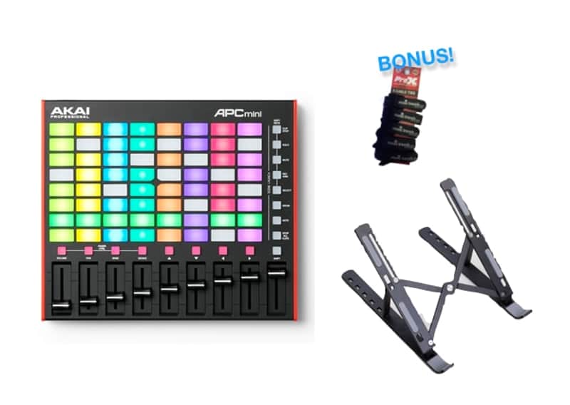 AKAI APC MINI 2 Ableton Clip Launch Controller w/ RGB Pads + Compact Stand image 1