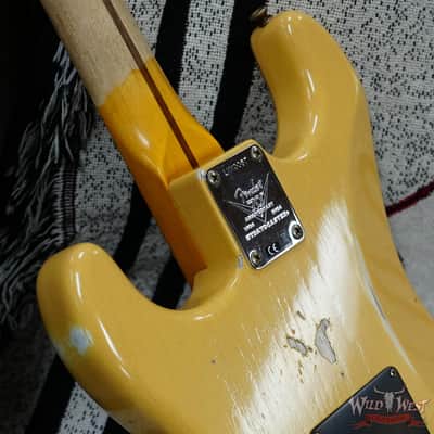 Fender Custom Shop Limited Edition 70th Anniversary 1954 Stratocaster Relic Nocaster Blonde with Black Pickguard 7.55 LBS image 13