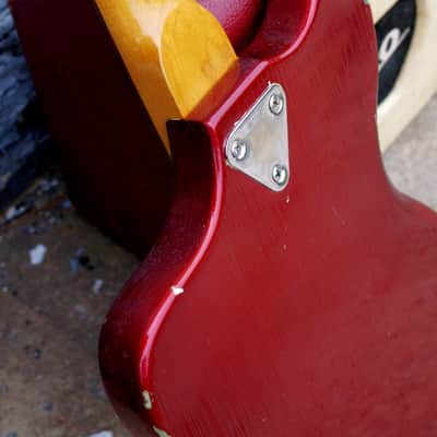 MURPH SQUIRE ii-T 1965 Aged Candy Apple Red. Offset Guitar Styled after Jaguar and Strat. ULTRA RARE image 23