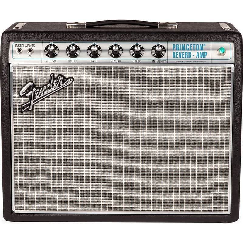 Fender '68 Custom Princeton Reverb 12W 1x10 Tube Guitar Combo Amp with Celestion Ten 30 Speaker Regular Black image 1