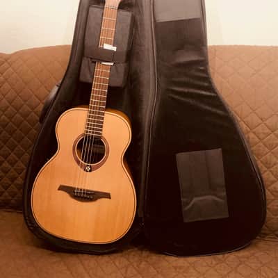 Lag TRAVEL-RCE Travel Series Solid Red Cedar Top Khaya Neck 6-String Acoustic-Electric Guitar w/Case image 1