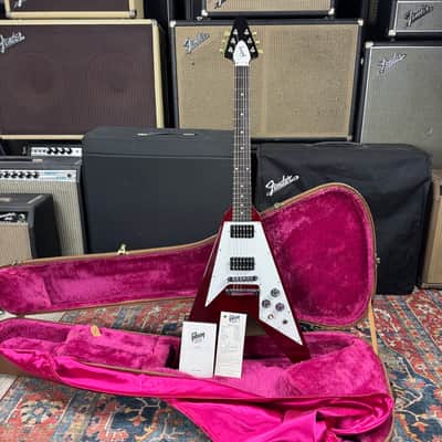 *Video* Gibson Yamano '67 Reissue Flying V Cherry Red - 1995 image 5