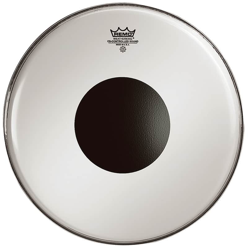 Remo Controlled Sound Top Black Dot Bass Drum Head 28" image 1