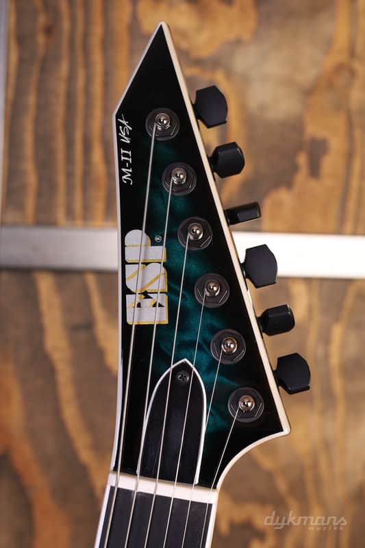 ESP USA M-II Quilted Maple 2024 Quilted Aqua Sunburst | Reverb Canada