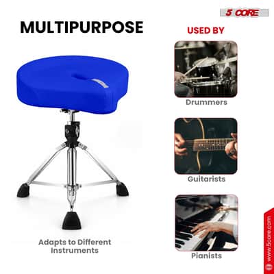 5 Core Drum Throne w 4.5" Padded Stool Adjustable Drummer Chair image 10