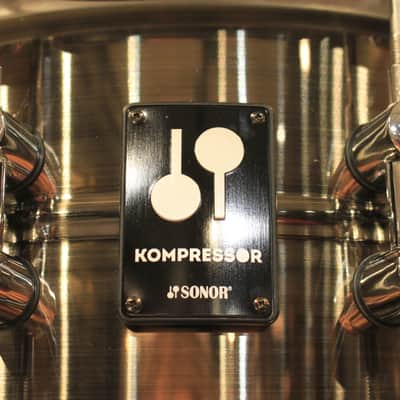 Sonor Kompressor 14x6.5 Black Nickel Plated Brass Snare Drum - New! image 5