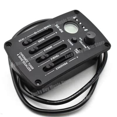 SE-4N 4 Band EQ Acoustic Guitar Preamp with Round Digital Procedding Tuner Equalizer image 1
