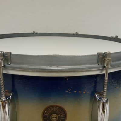 1950s Gretsch X4102 ‘Renown’ 14″ x 6.5″ Snare Drum in Blue/Silver Duco - 3 ply image 4