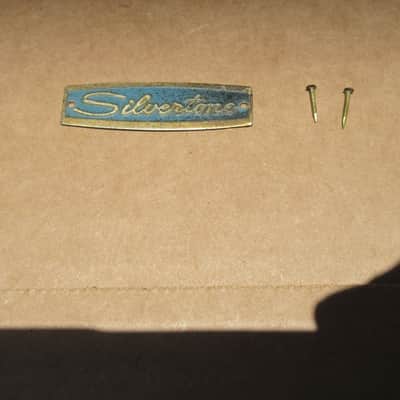 1960s Vintage Silvertone Guitar Headstock Logo w Mounting Pins Japan image 2
