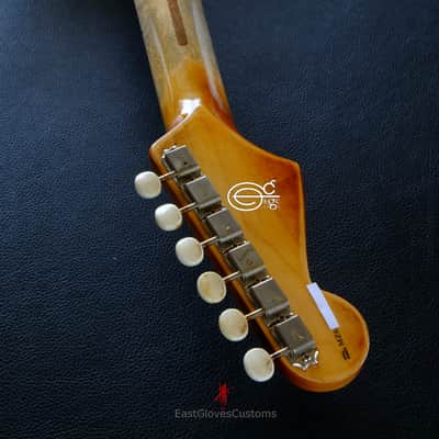 Fender Deluxe Stratocaster Galaxy Blue Aged Relic by East Gloves Customs (RARE) image 22