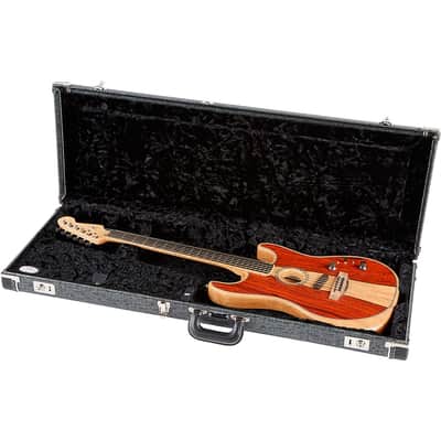 Fender Acoustasonic Stratocaster Exotic Wood Acoustic-Electric Guitar Regular Natural Cocobolo image 7