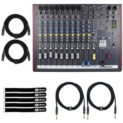 Allen & Heath ZED60-14FX 14 Channel Multipurpose FX Mixer w Effects & Cables imagen 1