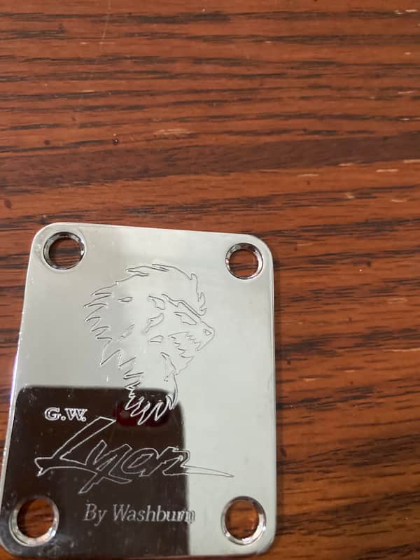 Lyon by washburn Logo neck plate 2010’s Chrome image 1