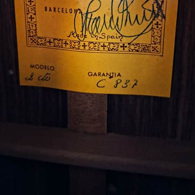 Juan Estruch 1976 "Chet Atkins" yellow label - very nice classical guitar + check video! image 16