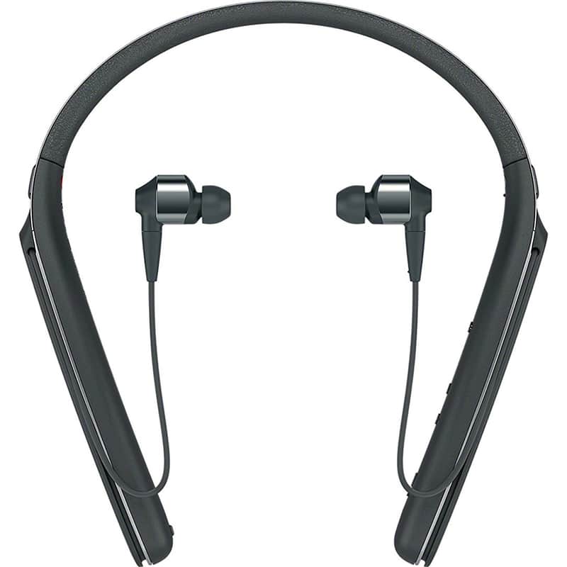 Sony WI1000X/B Noise Canceling Wireless Behind-Neck In Ear Headphones, Black image 1