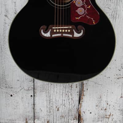 Epiphone J-200 EC Studio Jumbo Body Acoustic Electric Guitar Black Finish image 1
