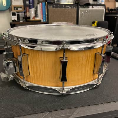Pork Pie 6x14 10-Lug Snare (2008) Natural Curly Maple image 10