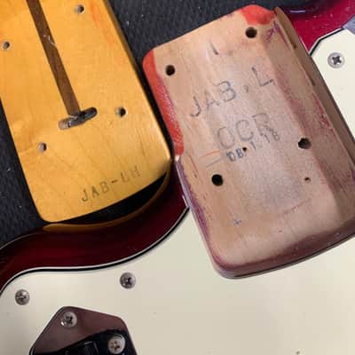 Fender JAB-EQ Left Handed Jaguar Bass CIJ 2008 Old Candy Apple Red w/ Bag image 20