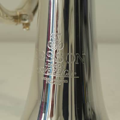 1992 Besson Sovereign BE-928 GS Silver Plated Cornet with Case - Superb! image 9