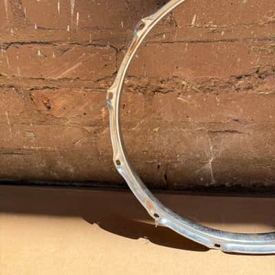 Unbranded 14.5" 12-Lug Triple-Flanged Drum Hoop Rim Chrome Steel - Used image 5